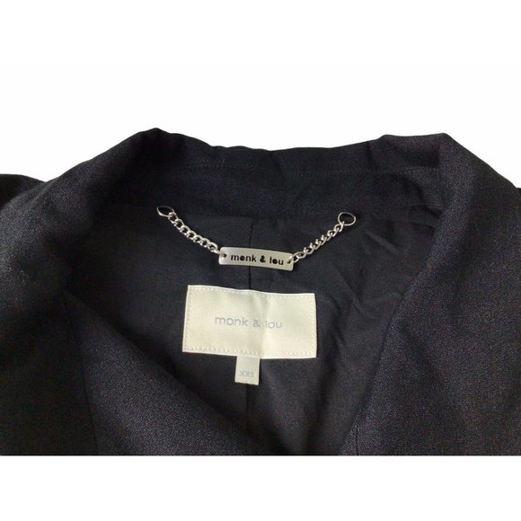 Women's Plenty monk & lou Black Moto Jacket Sz XXS - Picture 6 of 7